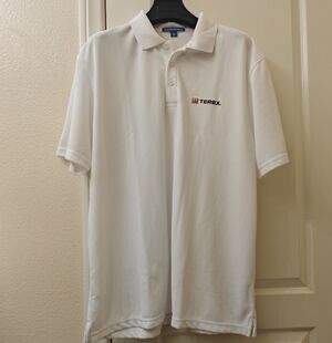 Port Authority White Polo Shirt – TEREX Logo – Size 2XL